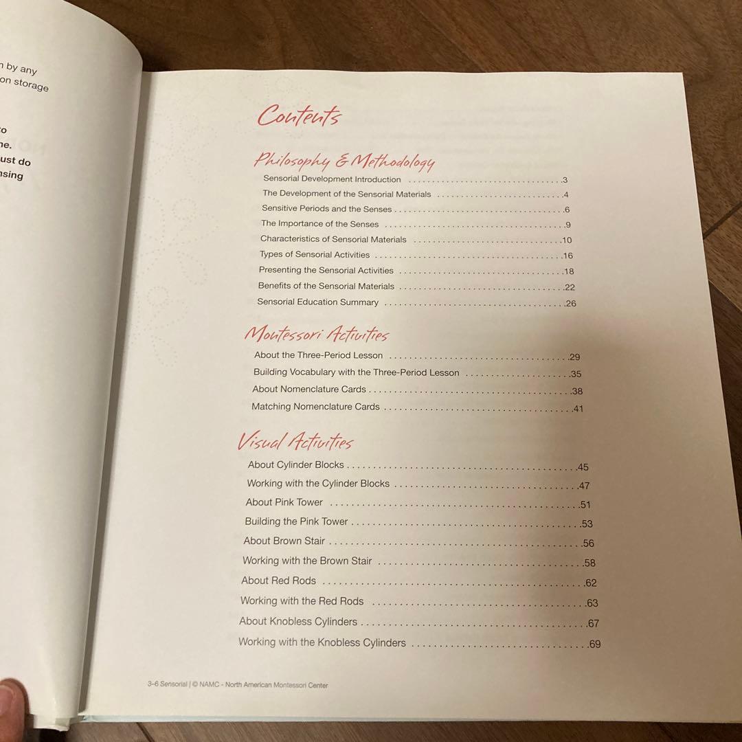 NAMC モンテッソーリ3〜6才ディプロマ課程のテキスト6冊セット