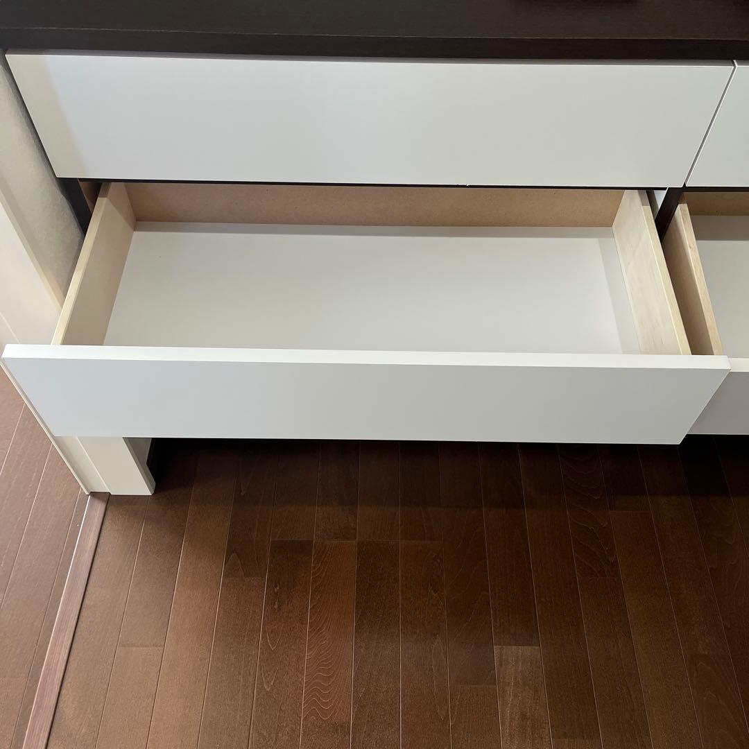 木製4段チェスト（ブラウン、ホワイト）