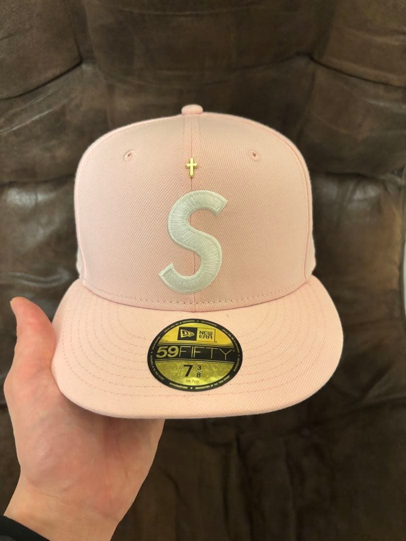 Supreme 59FIFTY ピンクキャップ 7 3/8