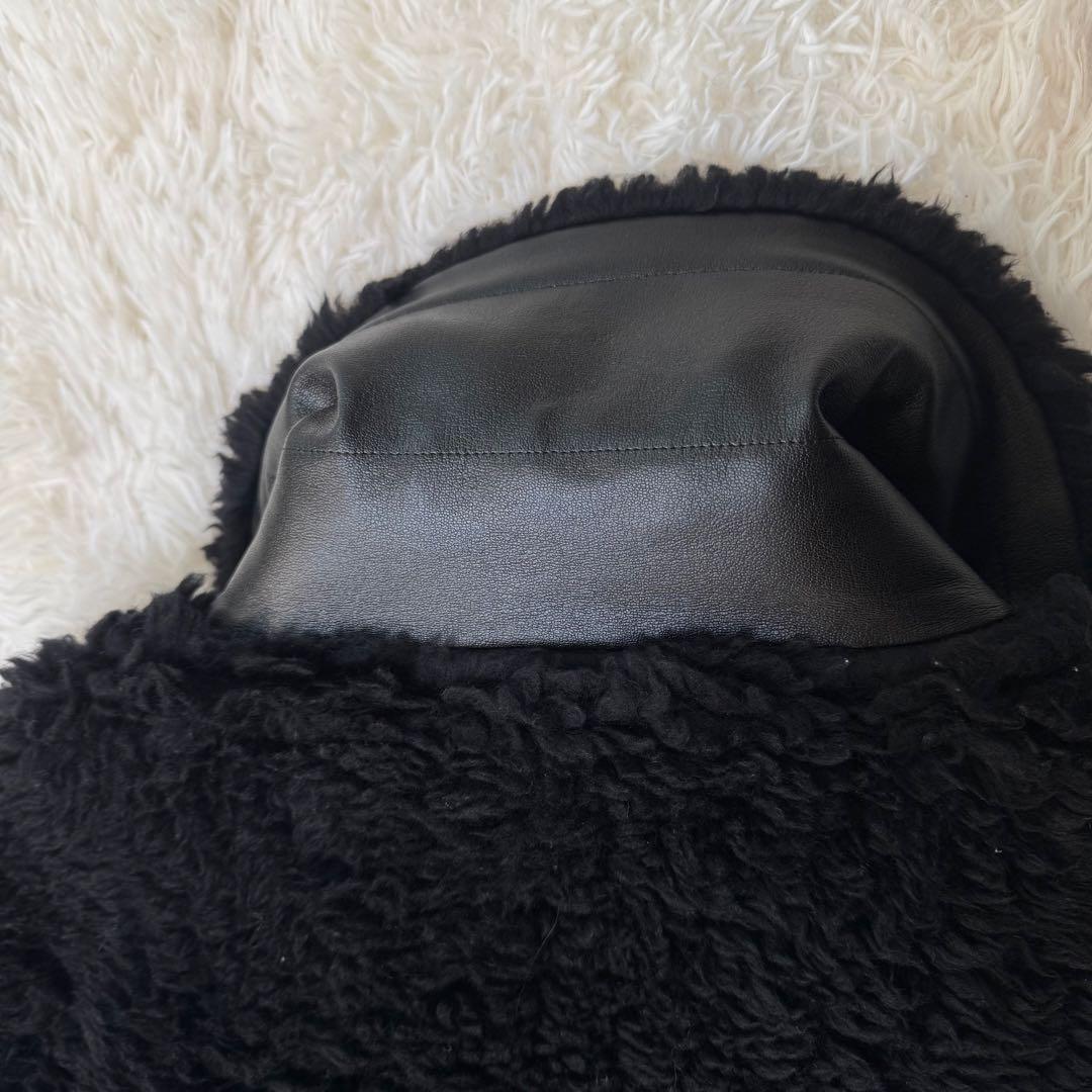 美品　theoryluxe セオリーリュクス　ボア　テディベア　コート　黒　38