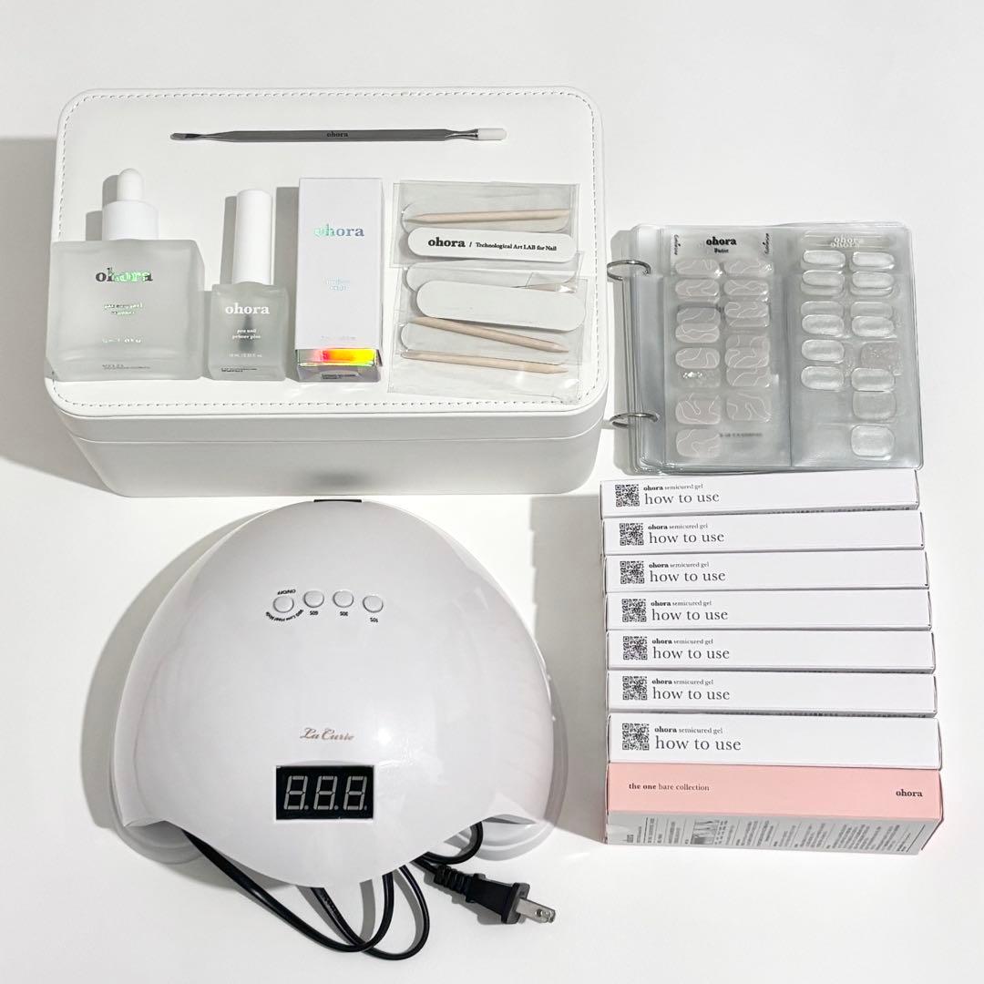 ohora ジェルネイルシール セット ノベルティ 収納ボックス UVライト