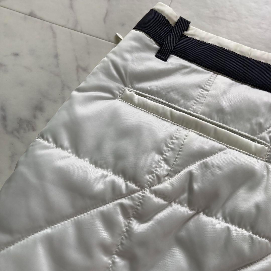 定価41800円【新品】レディース36ランバンスポール 中綿キルトスカート白
