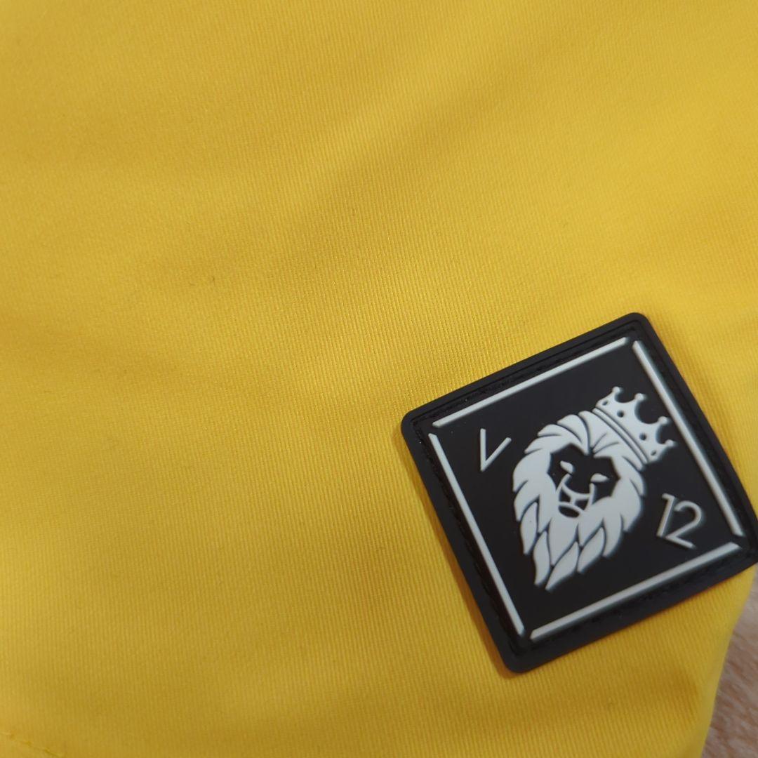 V12 ゴルフ　レディース　スカート　インナーパンツ　ロゴスカート　黄色　M　L