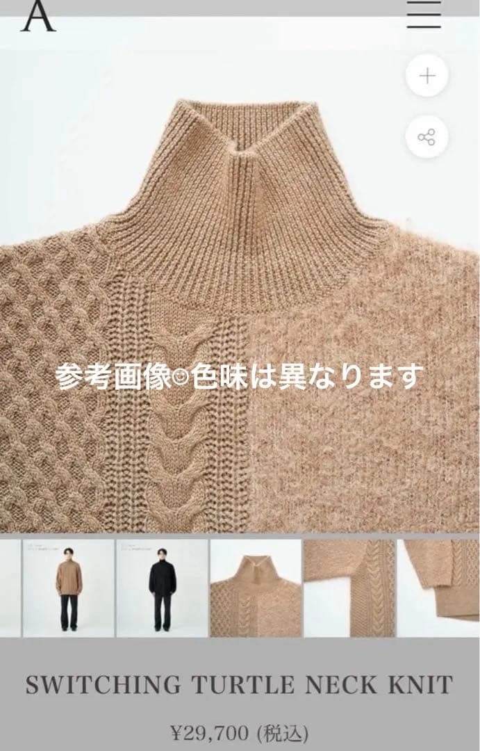 佐藤健abyts タートルネック ベージュ 本人着用 サイズ1 佐藤健着用