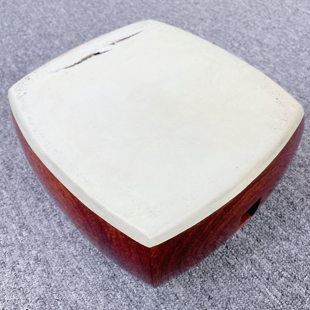 三味線 18K 金細 細棹 紅木 綾杉胴 犬皮 一本溝 東さわり