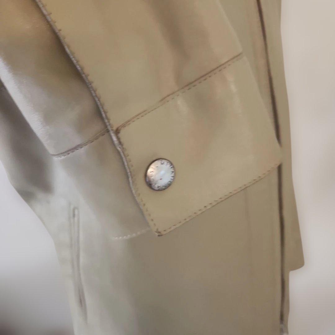 ☆彡コスチュームナショナルの柔らかいレザージャケット/ベージュ38/S〜M相当