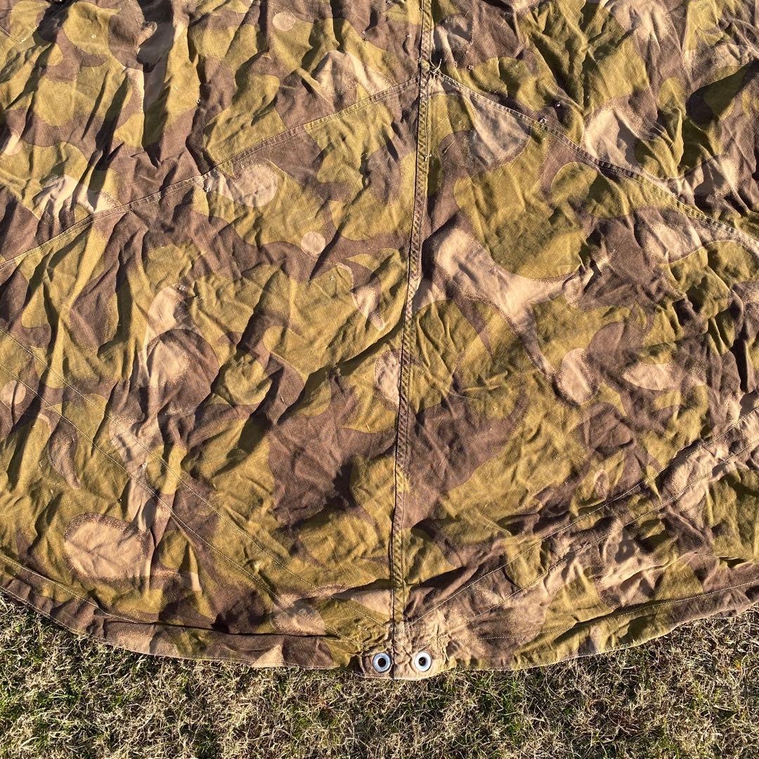 【超レア】ハンガリー軍幕　初期型　扇型　２枚①　迷彩　ハリケーンカモ　ミリタリー