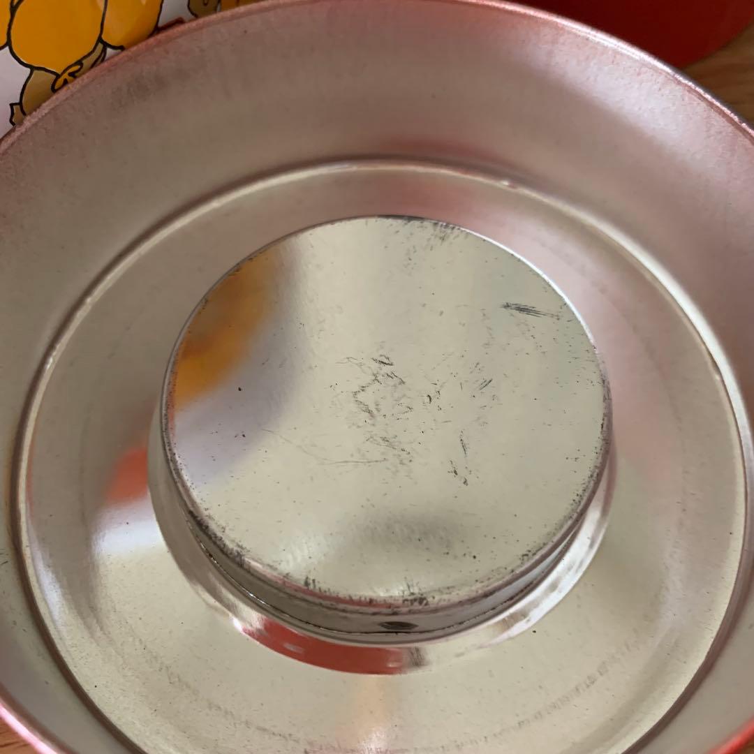 未使用 レア レトロ レトロポップ 4個 入れ子 ティン缶 キャニスター 花柄