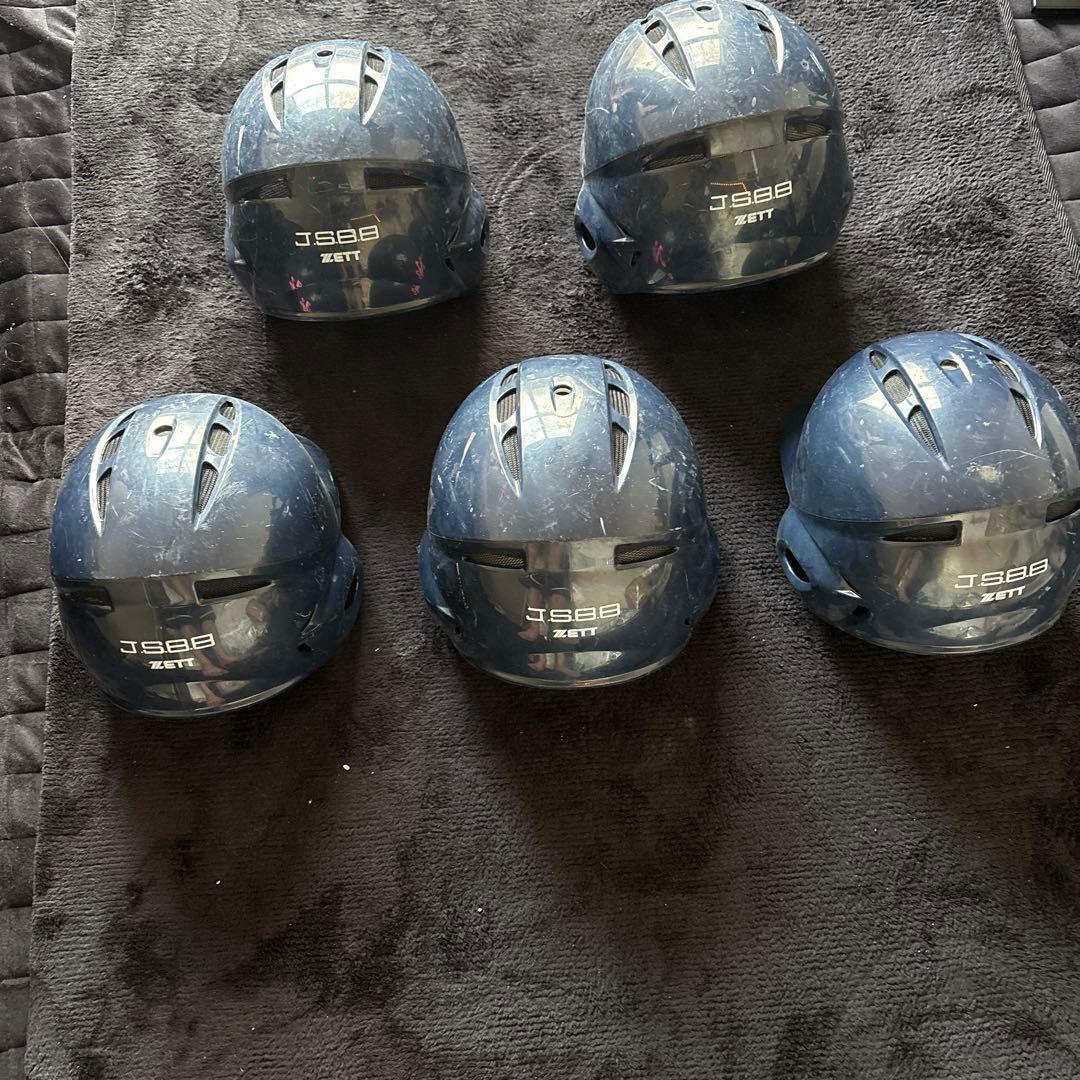 バッター用ヘルメット5個セット ネイビー