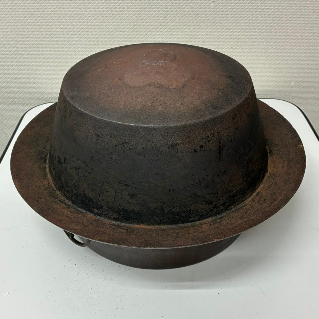 鉄製　羽釜　直径28㎝（ツバ41㎝）高さ25㎝ 　25266