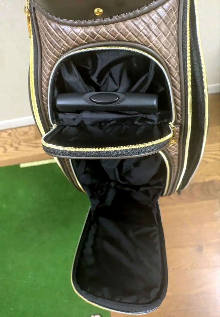 Mutsumi Honma キャディバッグ ブラウン/ゴールド