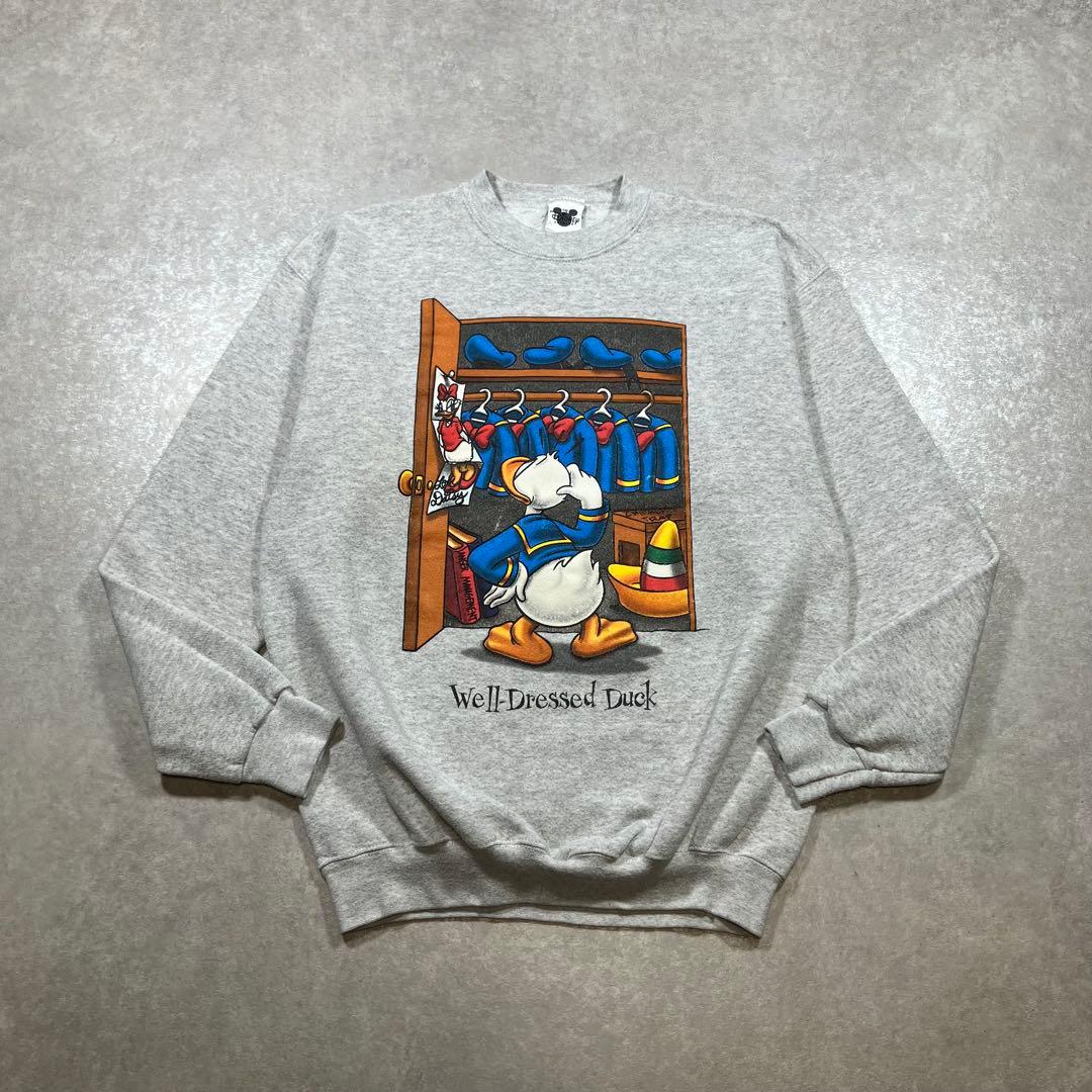【激レア】90s USA製 Disney ドナルド スウェット ヴィンテージ