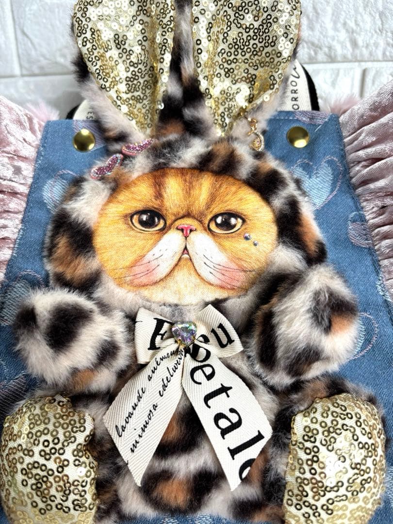 黒*こ様 コヤンイサムチョン　ファーフリルトートバッグ　クムちゃん　ヒョウ柄うさ