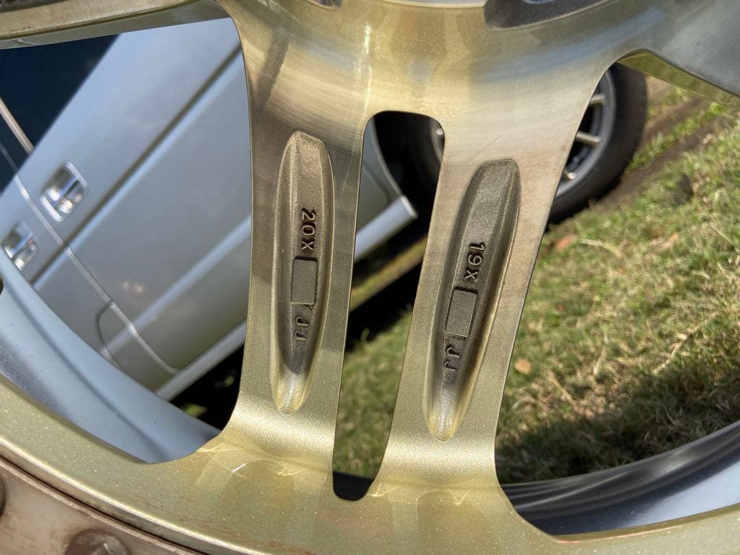 ゴールド 5スポーク ホイールセット 19インチ　ワーク