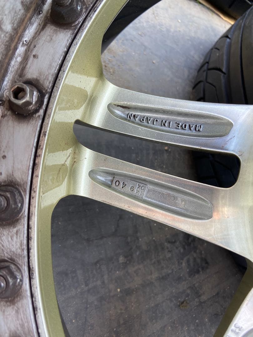 ゴールド 5スポーク ホイールセット 19インチ　ワーク