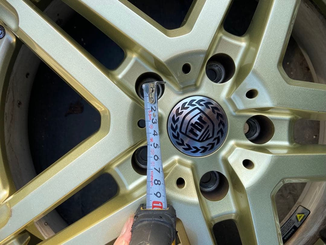 ゴールド 5スポーク ホイールセット 19インチ　ワーク