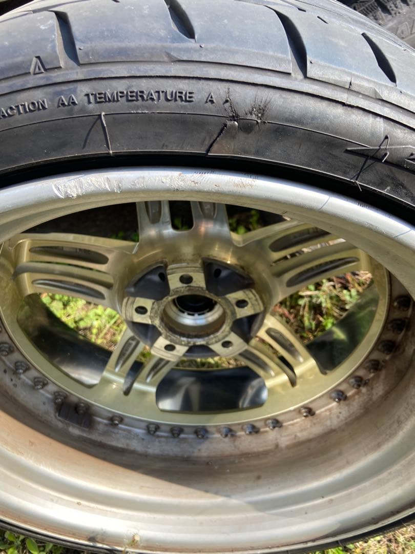 ゴールド 5スポーク ホイールセット 19インチ　ワーク