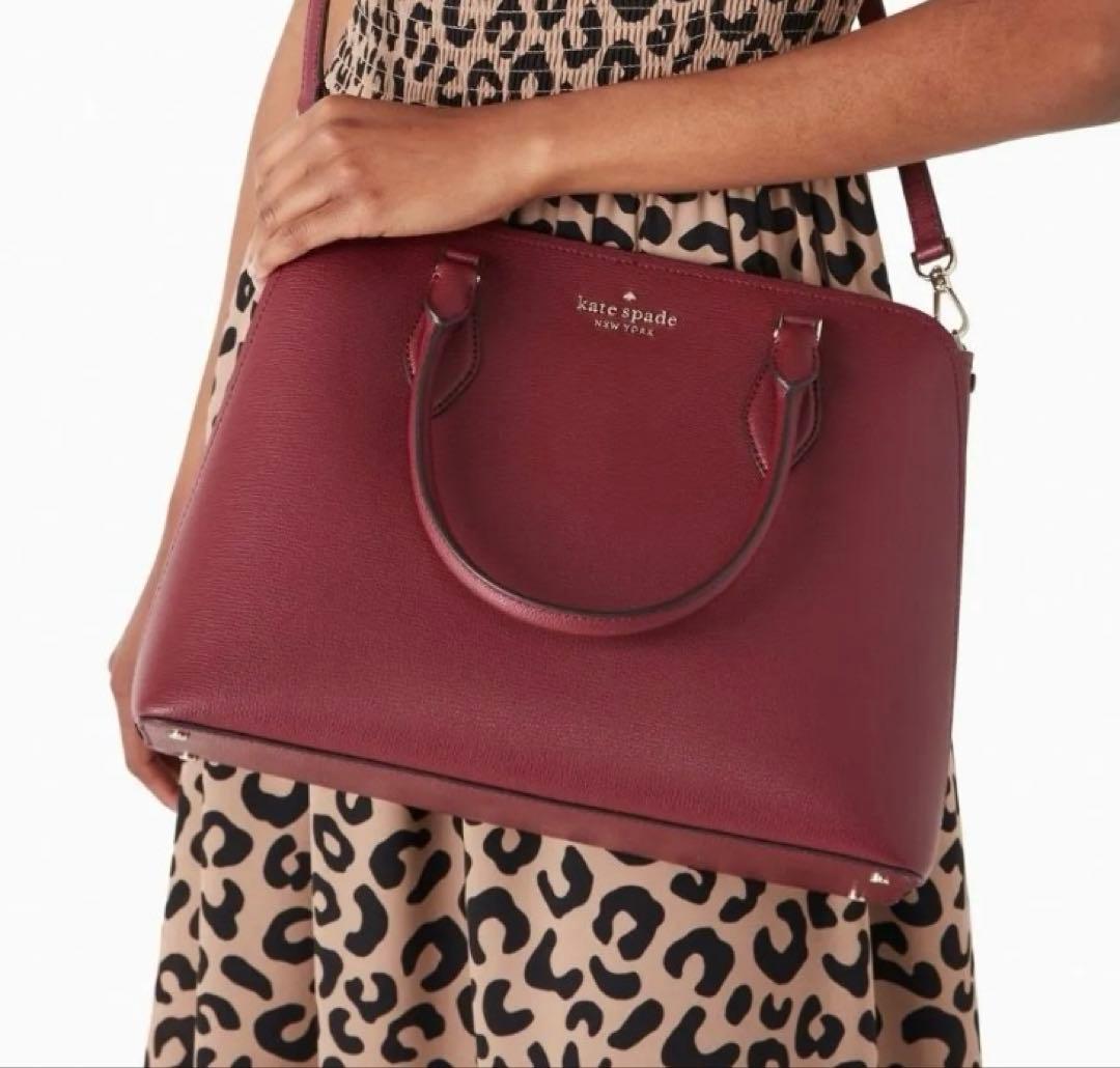 kate spade ボルドー　2wayバッグ　ショルダー　ハンドバッグ　美品