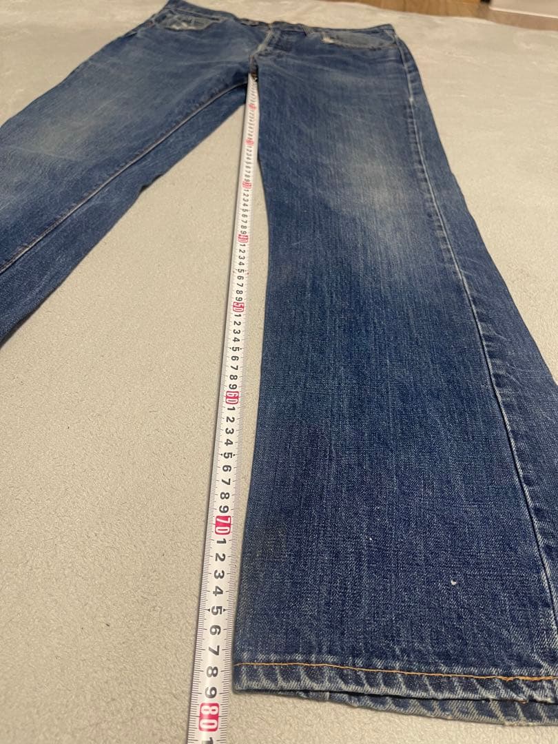 70s Levis 66前期 517 逆さ®︎タブ ボタン裏2 シングルステッチ