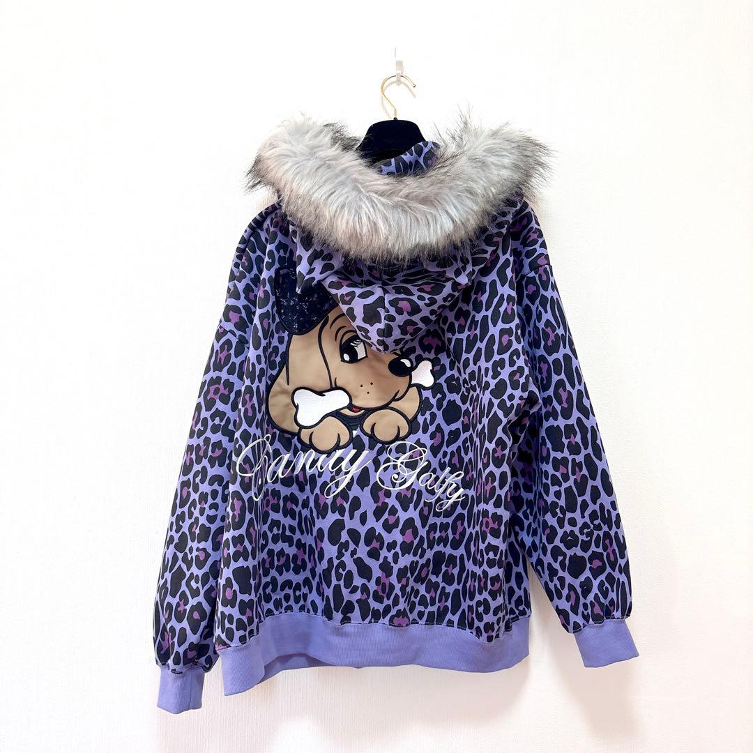 【CANDY GALFY】ぎゃるマシぱぁかぁ【中型犬/L】ヒョウ柄　パーカー