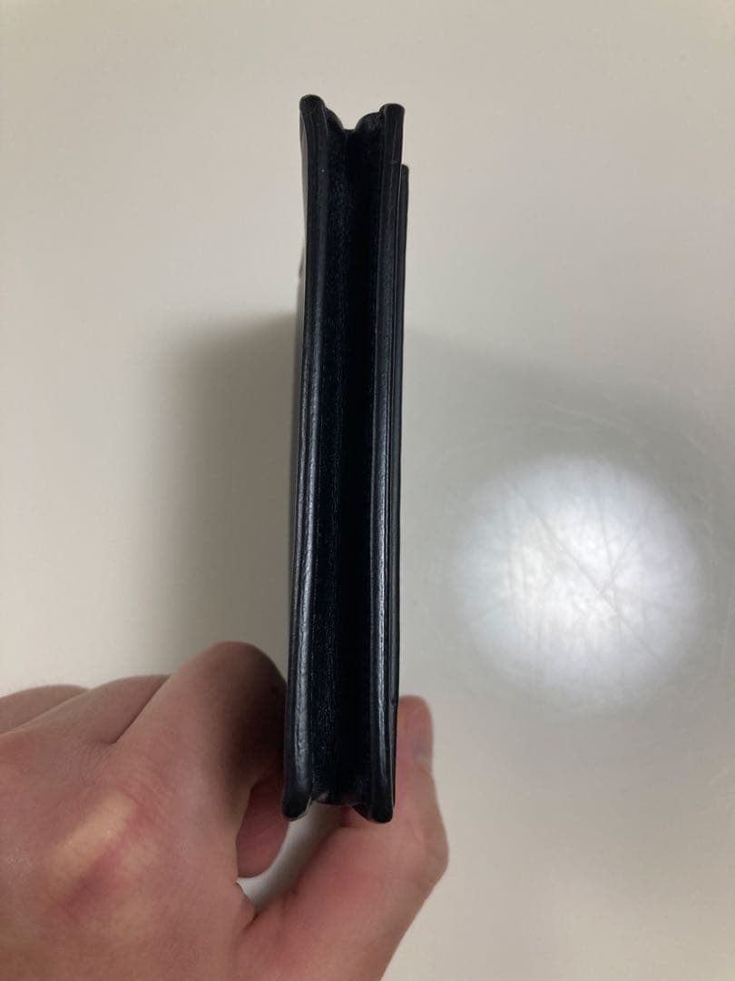 【美品】BOTTEGA VENETA ブラックレザー名刺入れ