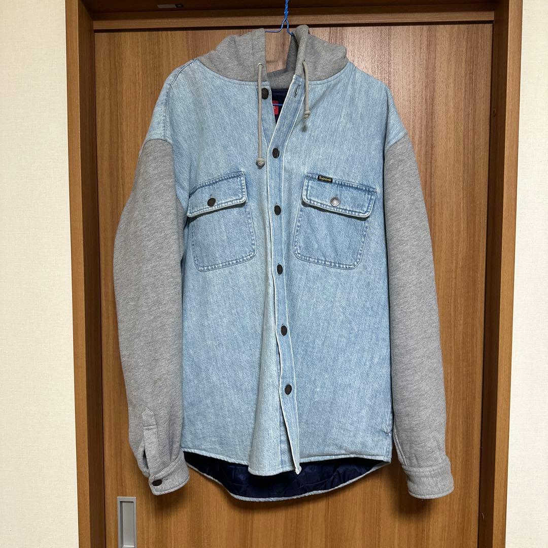 Supreme フード付きデニムジャケット L