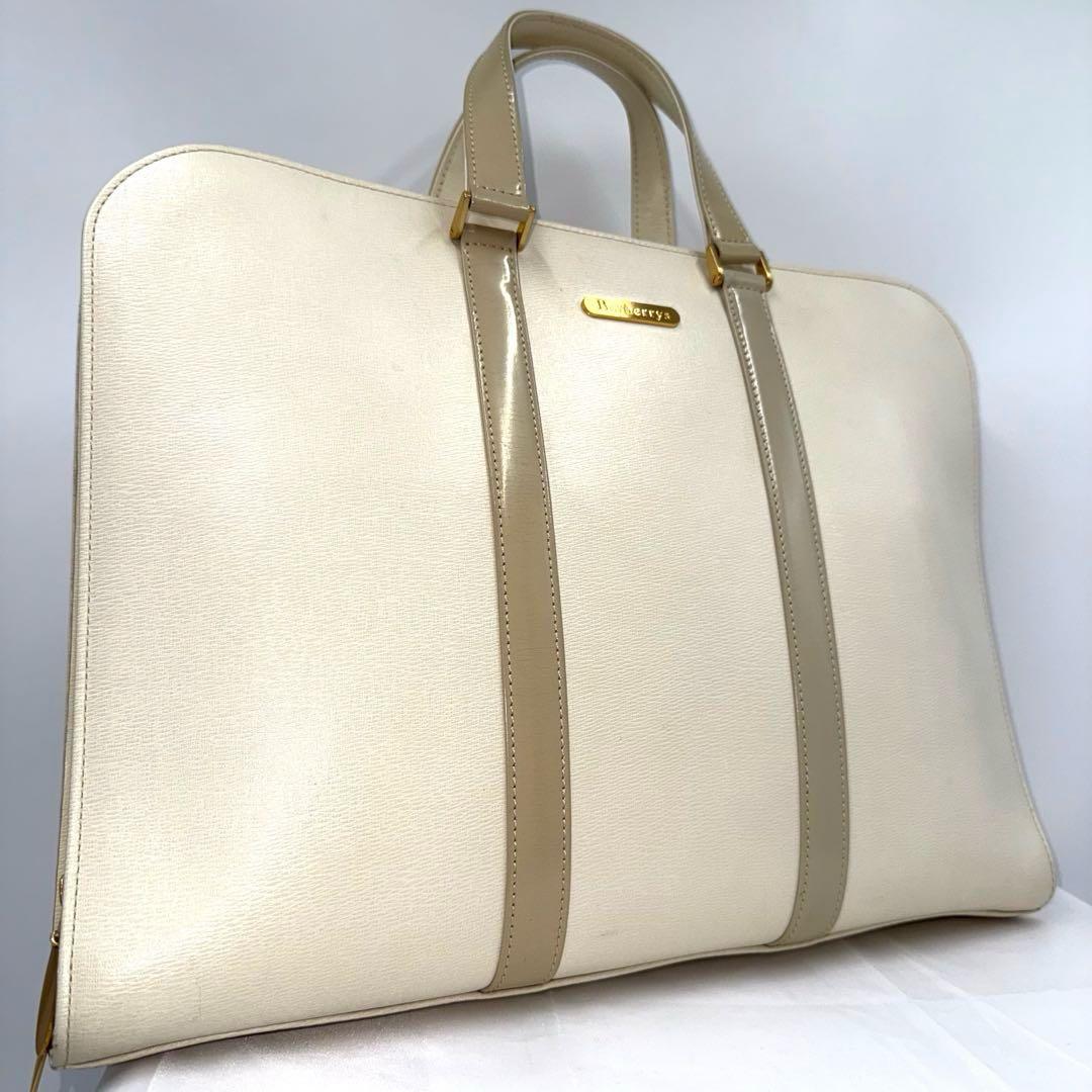 ✨美品✨Burberrys バーバリーズ 2WAY ブリーフケース アイボリー