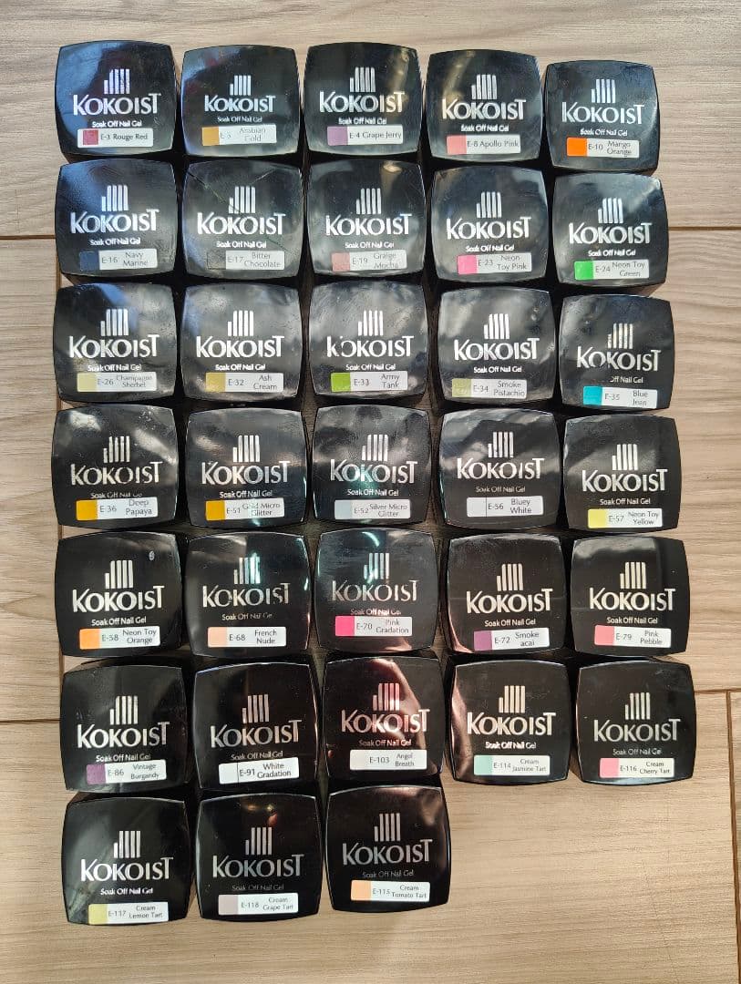 KOKOISTカラージェル(4g)33色＋プロ用大容量溶剤4本