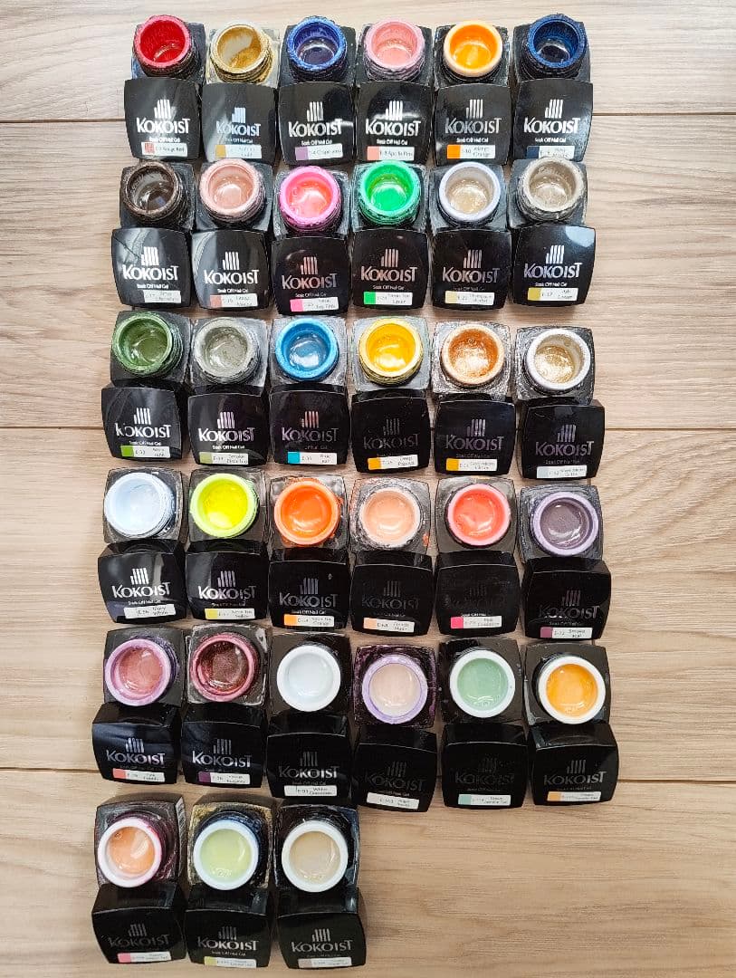 KOKOISTカラージェル(4g)33色＋プロ用大容量溶剤4本