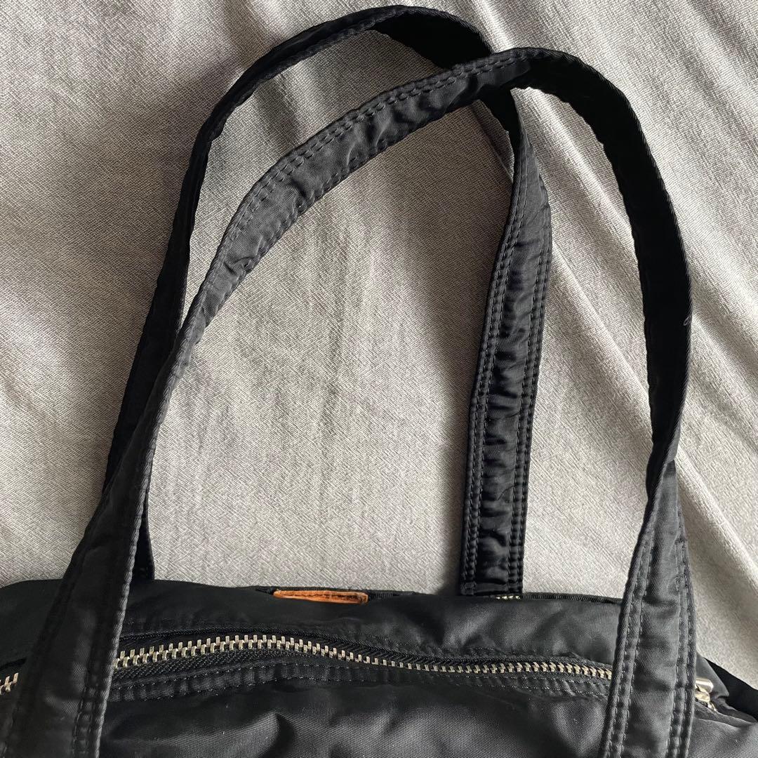 【使用感少】廃盤品 PORTER TANKER ミニボストンバッグ ドラム型 黒
