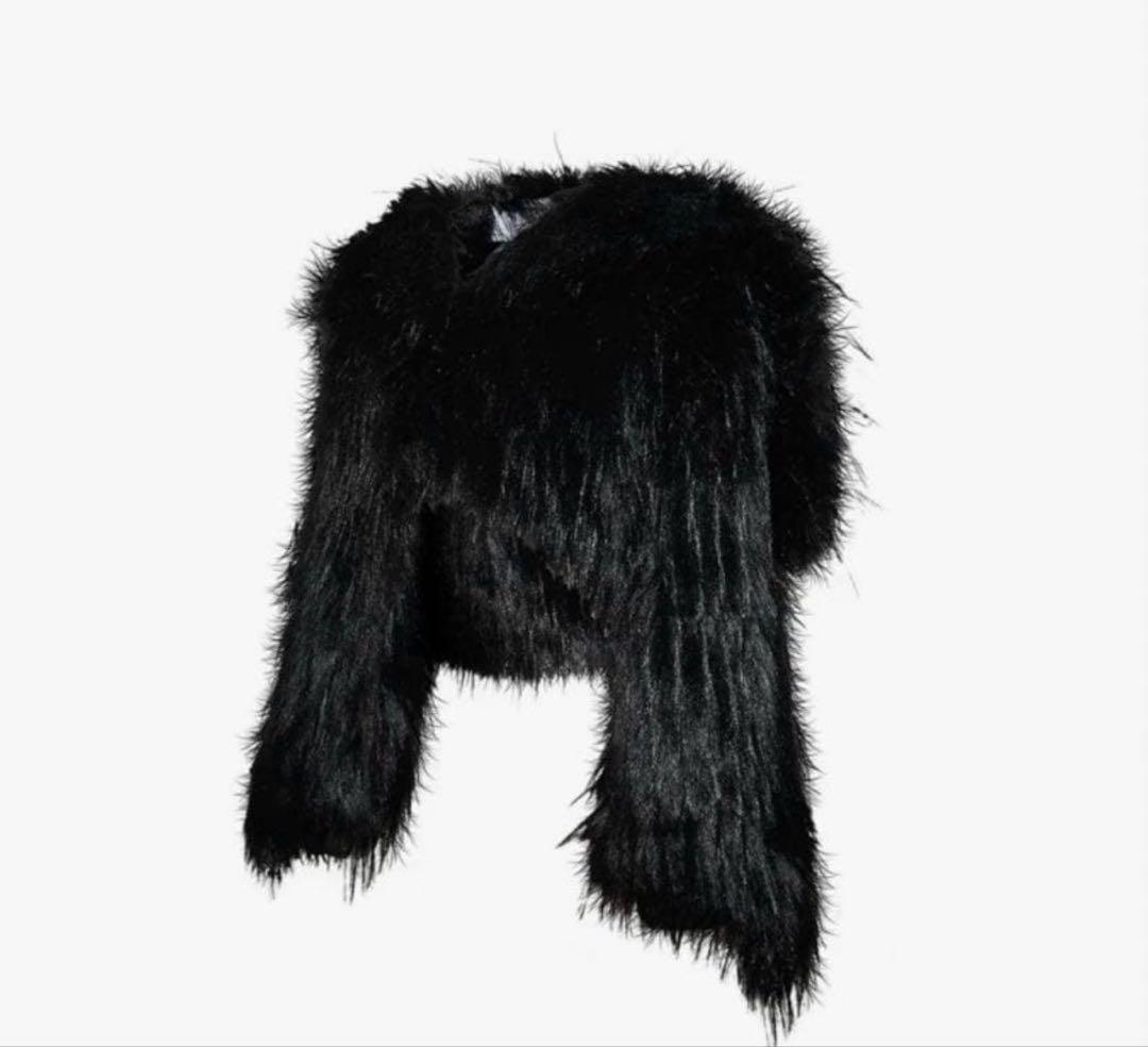 ジャケット・アウター Theredthread S fur hooded jacket