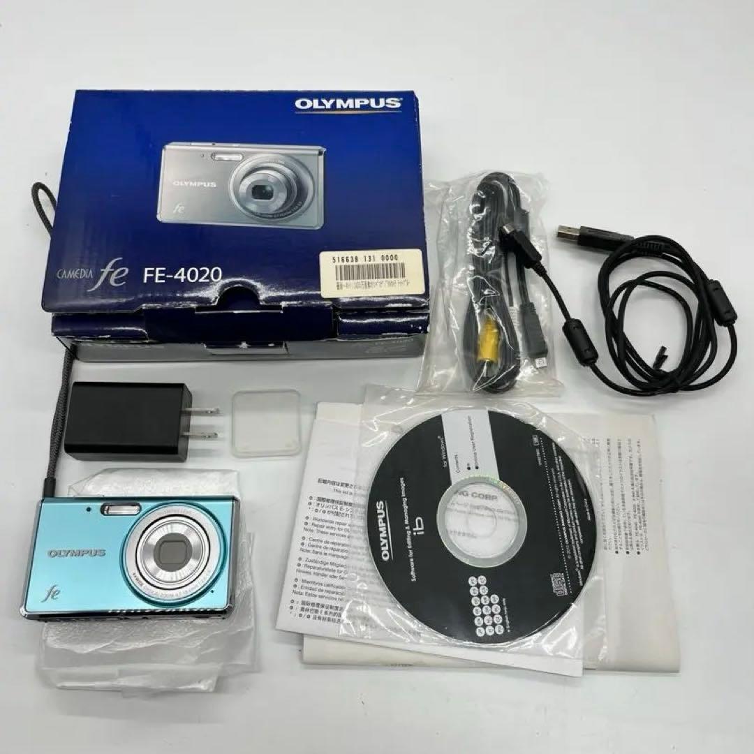 ♦︎OLYMPUS FE-4020 水色 デジタルカメラ