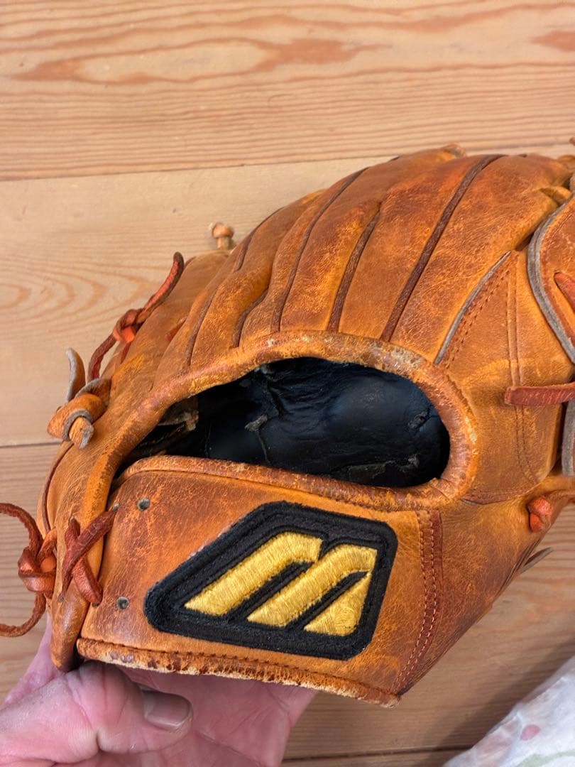 【ミズノプロ】　硬式グローブ 茶色
