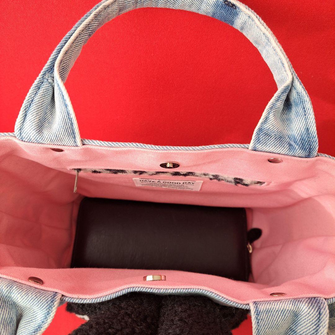 ね*】様 コヤンイサムチョン　ルミ　デニムリメイクフリルトートバッグ