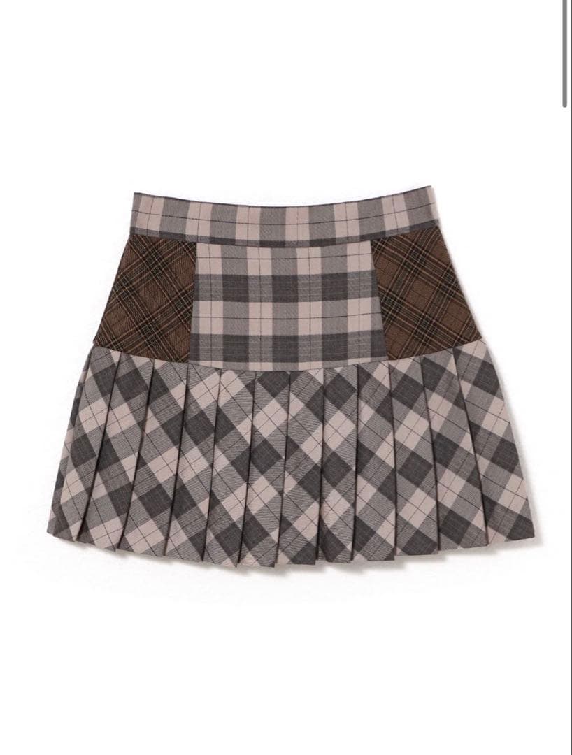 【ANDMARY】Coco check pleats skirt Sサイズ
