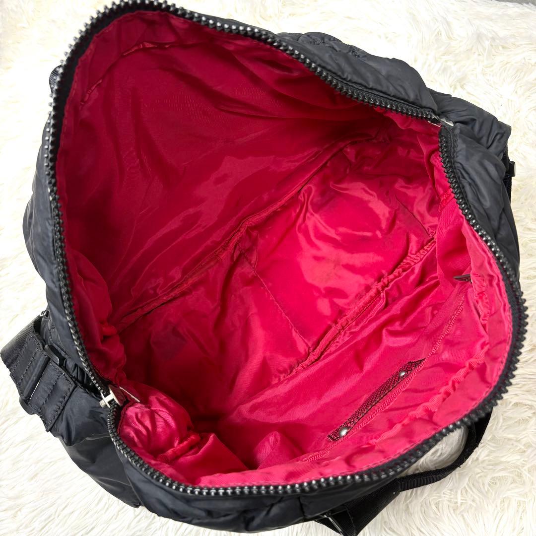 【希少】ディーゼル Y2K ショルダーバッグ ボストン 2way ロゴ刺繍 黒