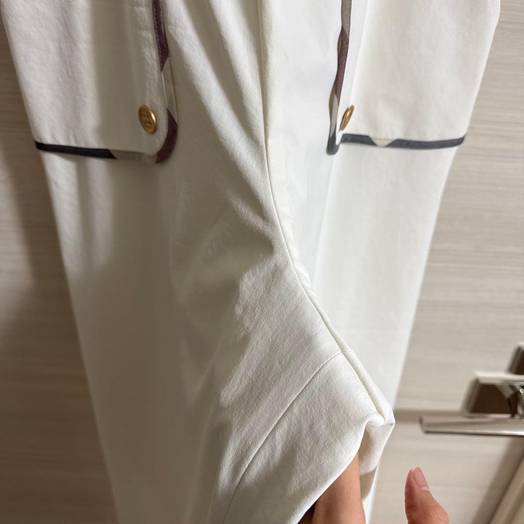 新品ブルーレーベル　ホワイト ガウチョパンツ ポケット付き