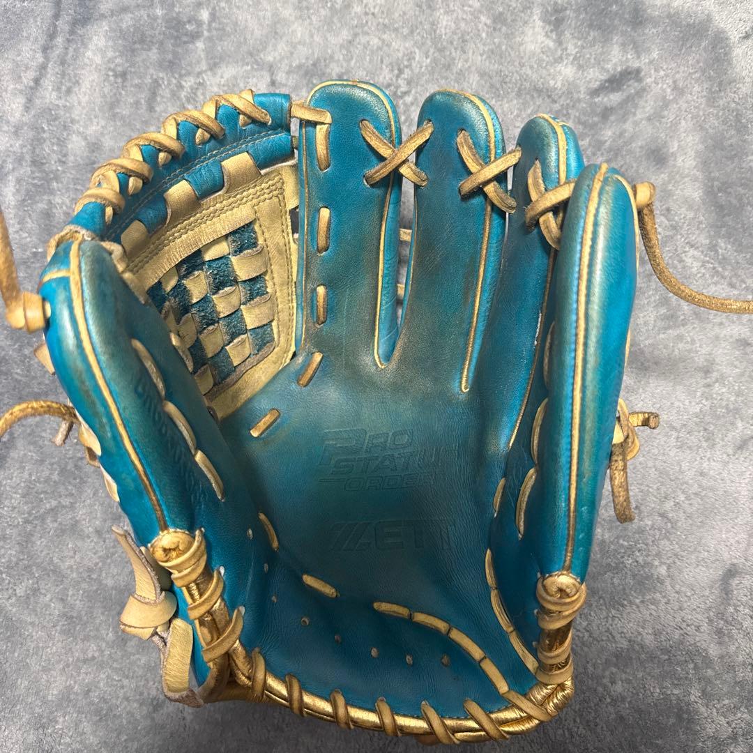 LETT PRO STATUS 硬式野球グローブ 青色
