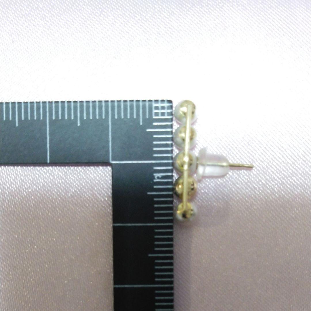 【※期間限定 最終お値下げ※】K10YGバー パールピアス【日本製フルオーダー】