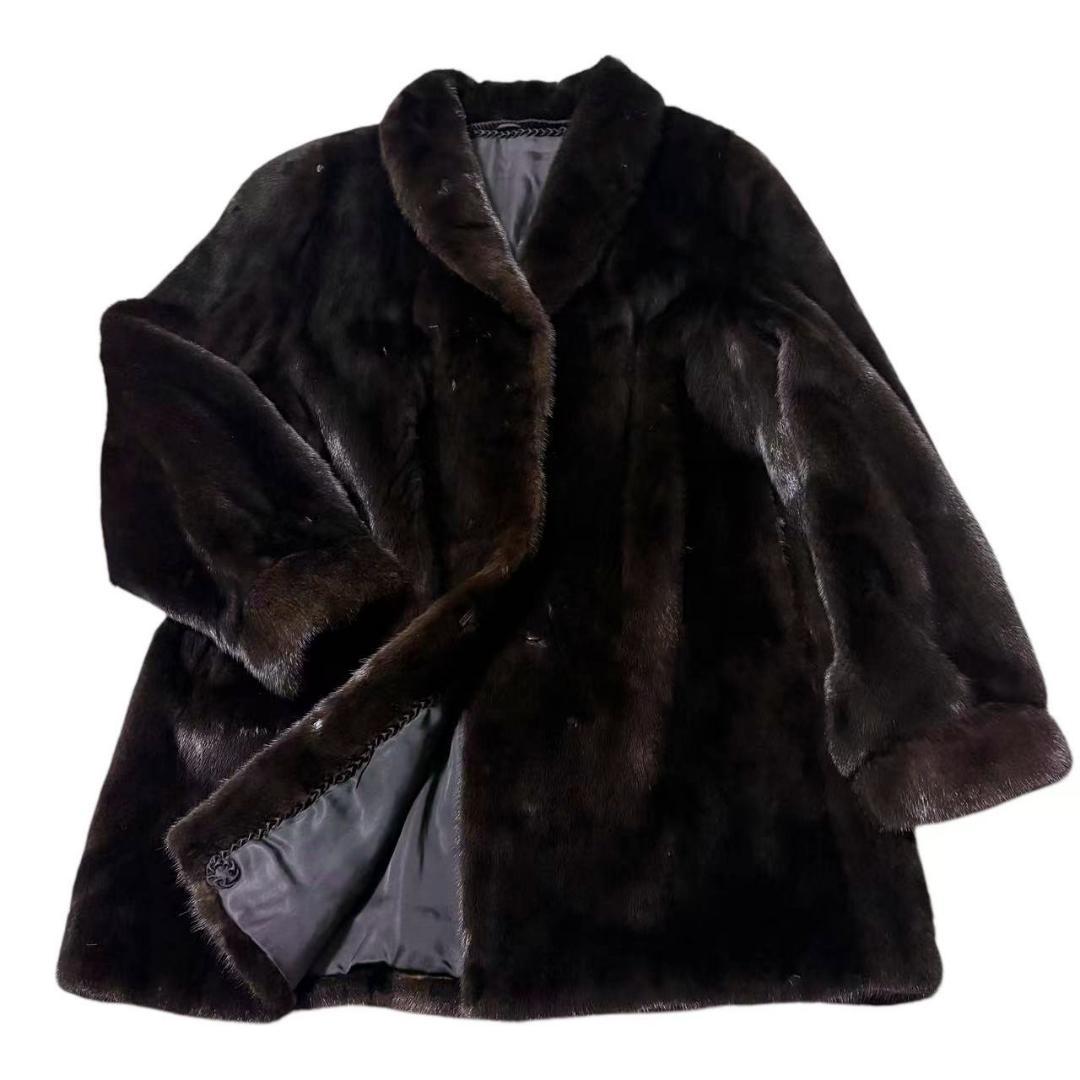 BLACKGLAMA コート ミンク 毛皮 リアルファー な柔らか◎ 毛並み◎