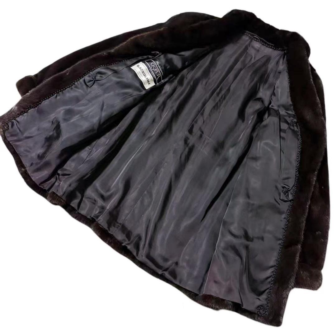 BLACKGLAMA コート ミンク 毛皮 リアルファー な柔らか◎ 毛並み◎