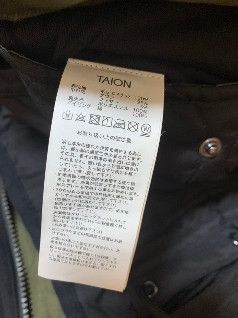 TAION タイオン　体温 Vネックレースアップダウンベスト　ブラック　黒　L