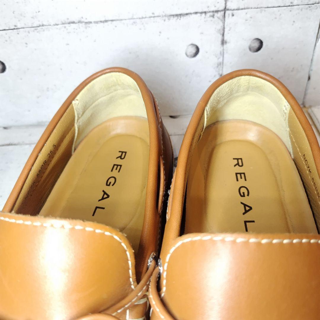【極美品】 リーガル REGAL ドライビングシューズ 25.5cm ブラウン