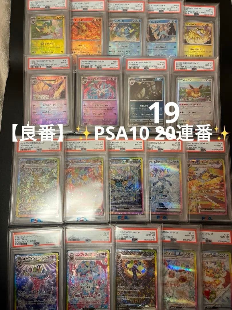 ♡超希少！19連番　PSA10♡ブイズSAR　マスボミラー　テラスタルフェスex