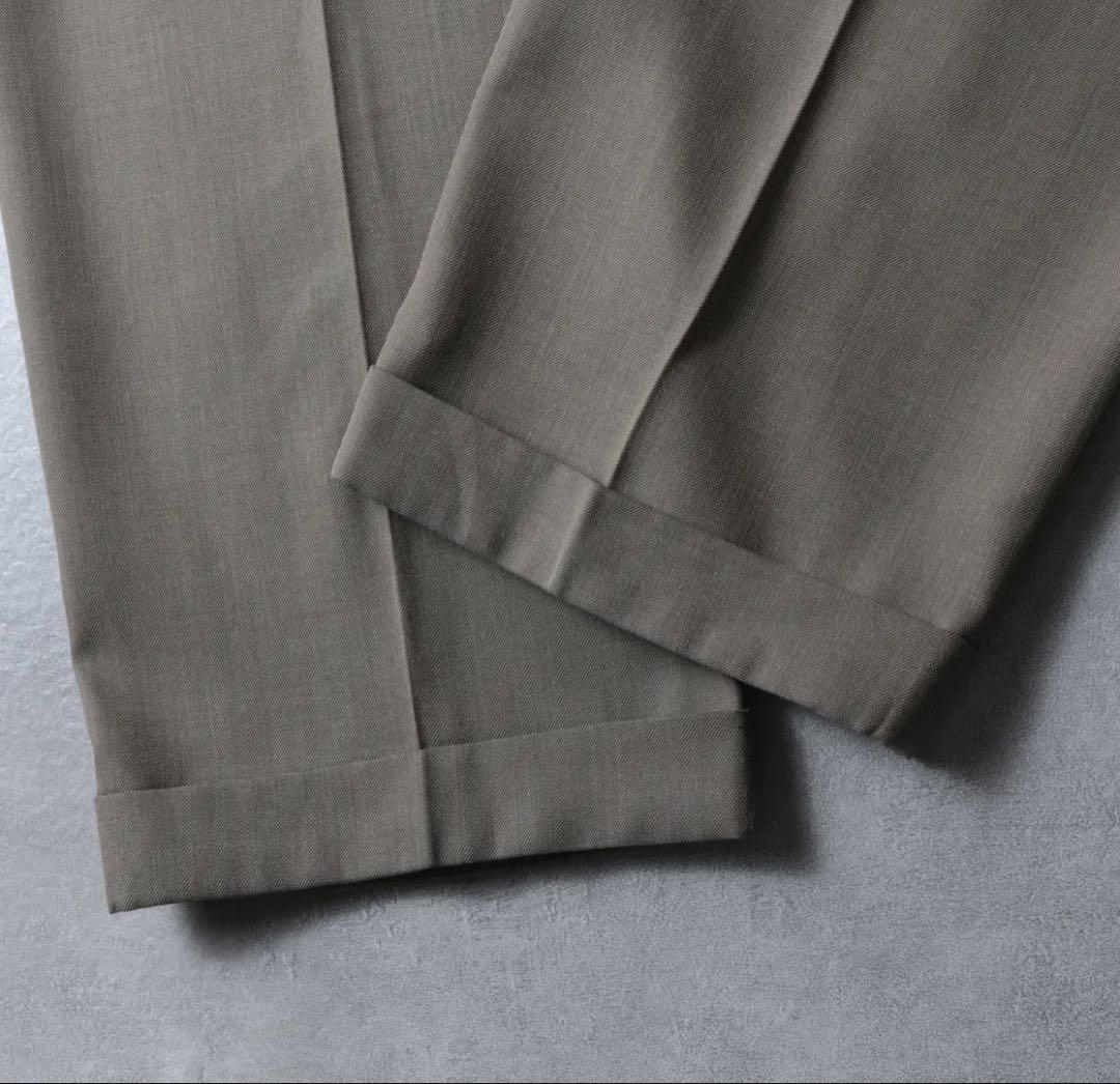 【落ち感◎】Perry Ellis 2タックスラックス W33L30 グレージュ