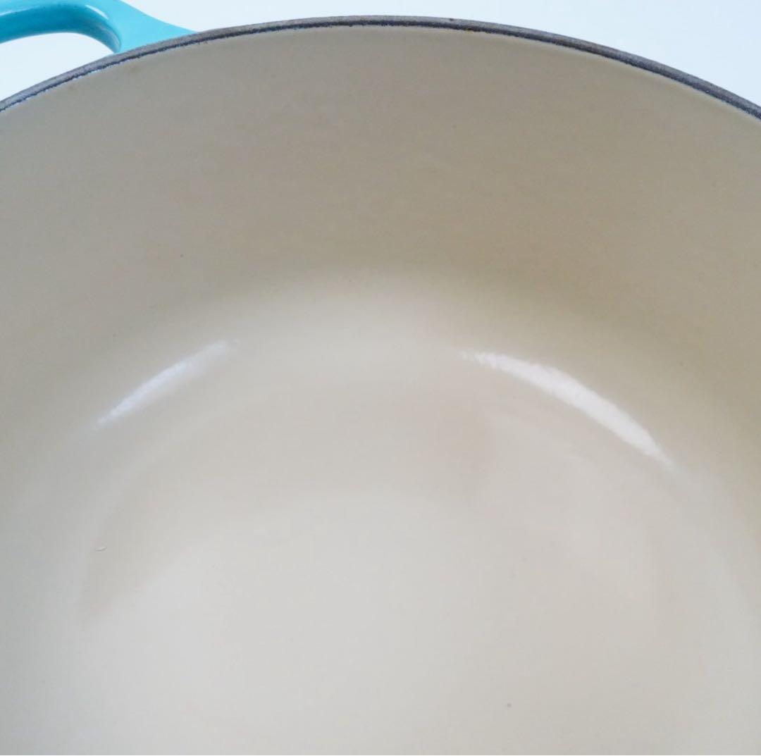 【美品】LE CREUSET　ココット ロンド カリビアンブルー　20cm