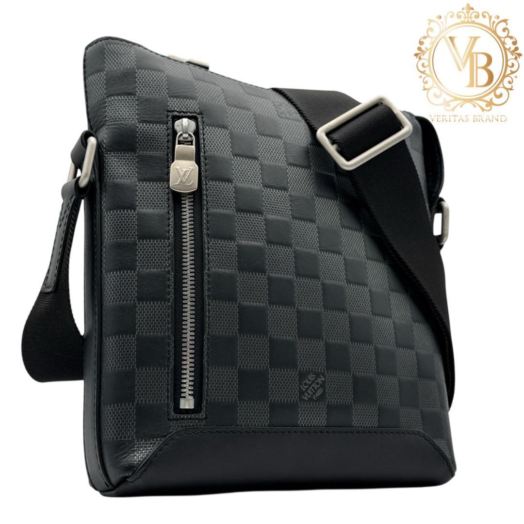 【極美品】ルイヴィトン ダミエアンフィニ ディスカバリーメッセンジャーPPM 黒
