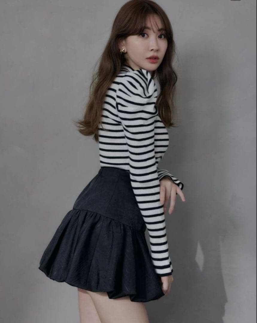 スカート herlipto Bubble Mini Skirt Msize black