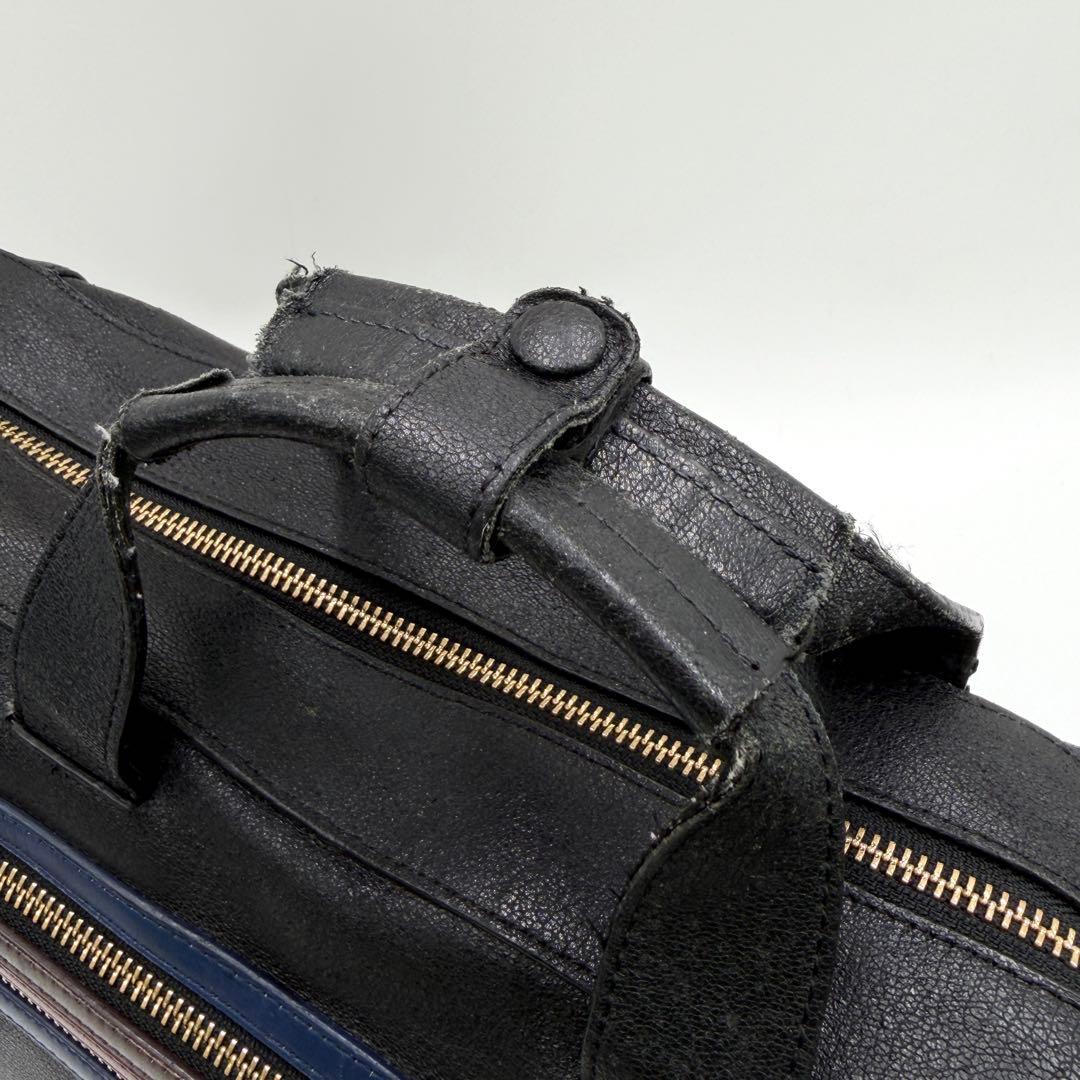 【良品】ポールスミス リュック ビジネスバッグ 2way ロゴ レザー ブラック