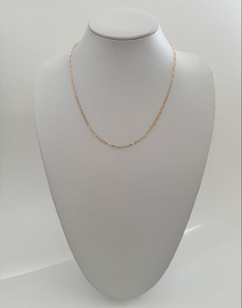 専用K18YG高級クリップチェーンネックレス幅2.7㎜ロブスターフック全長60㎝